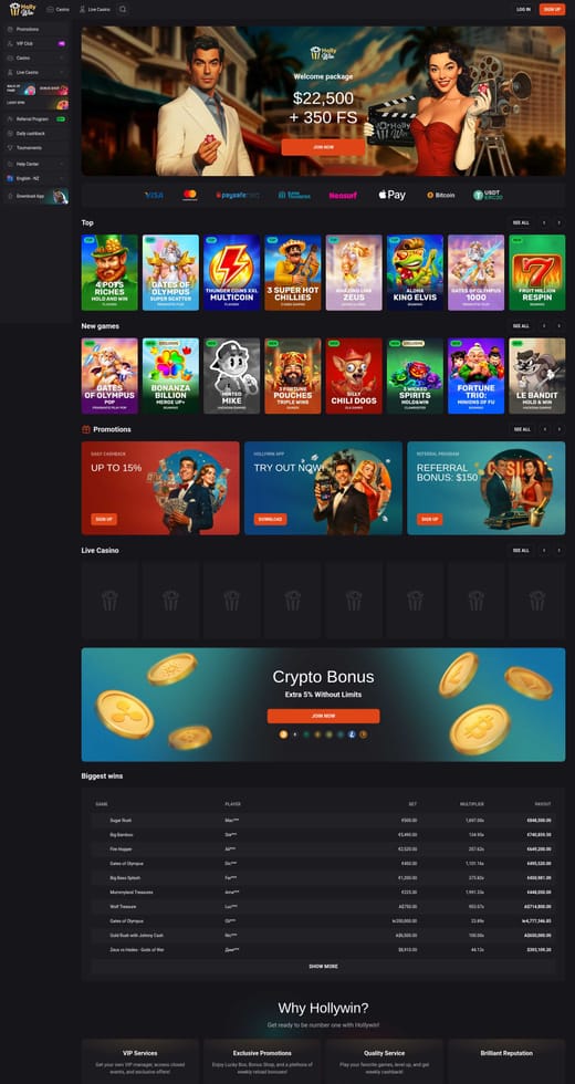 HollyWin — HollyWin HollyWin on mobile